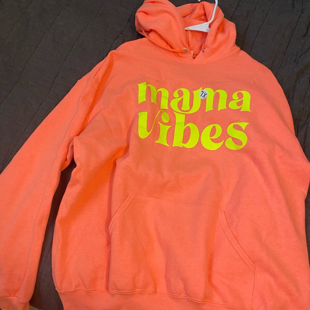 Sweetees mama vibes neon hoodie